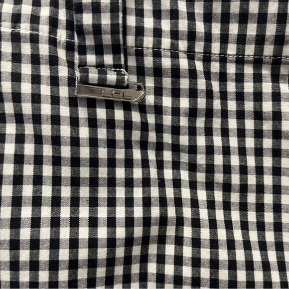 Lauren Ralph Lauren Gingham Check Ankle Pants Stretch 6 - Picture 3 of 10